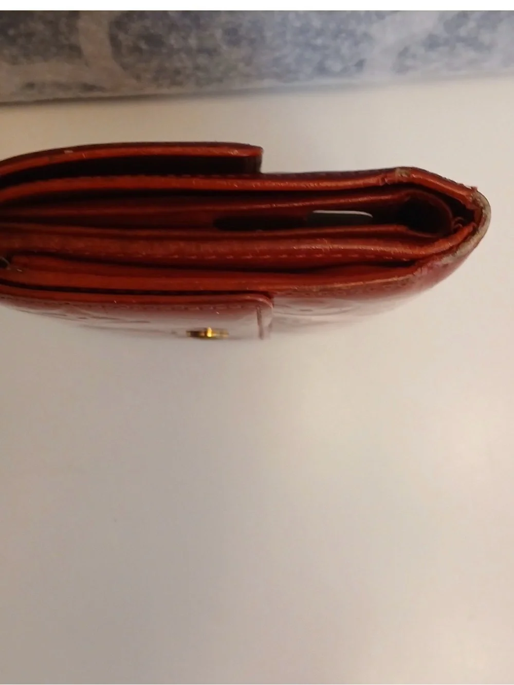 Louis Vuitton Vernis NWOT W/ BOX&COA CHERRY PATENT MONOGRAM COMPACT WALLET AS IS